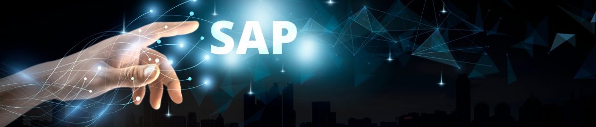SAP Business process automation software. Technology future sci-fi concept SAP. Artificial intelligence.